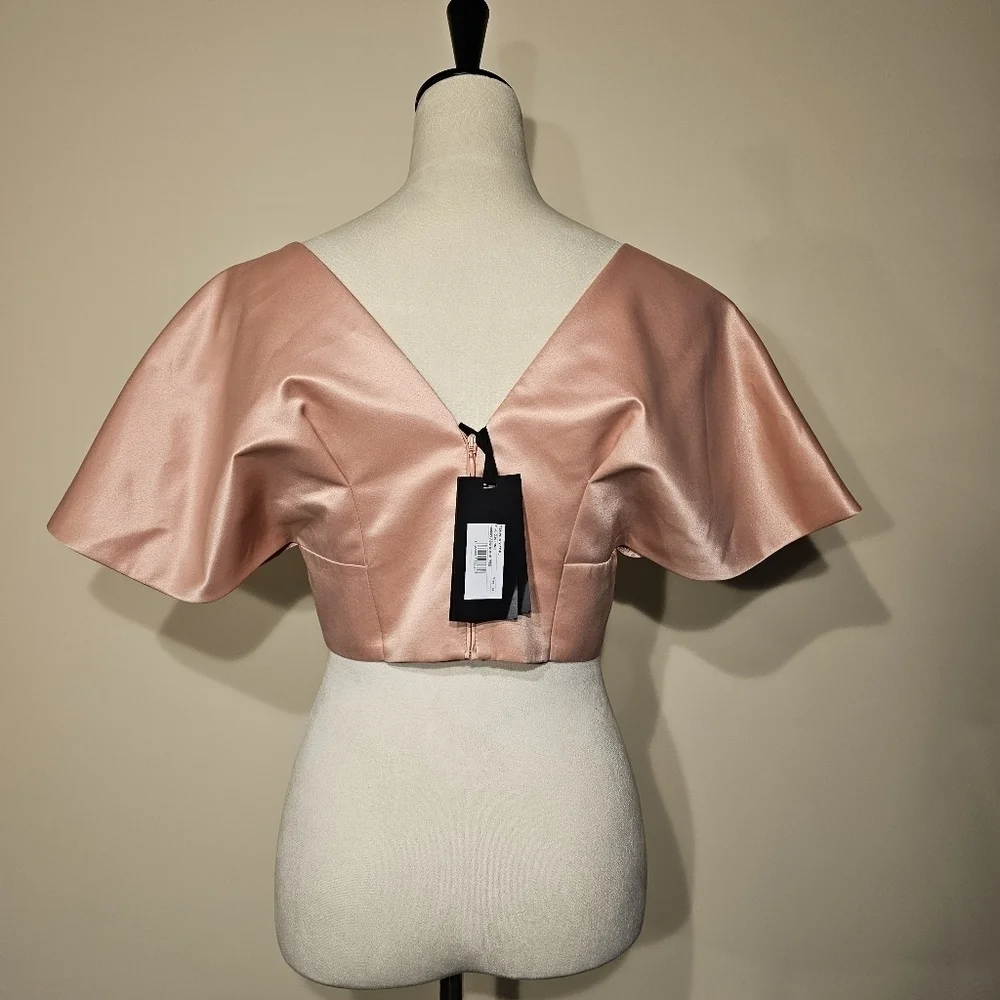 Pinko Temperly V-neck Cropped Top size 42 - Picture 2 of 3
